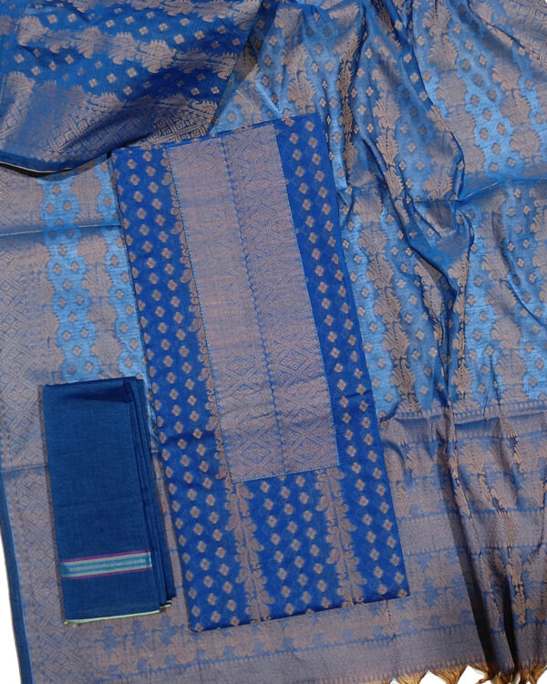 সুতি ক্যাজুয়াল থ্রি পিস (আনস্টিচ) - Image 3