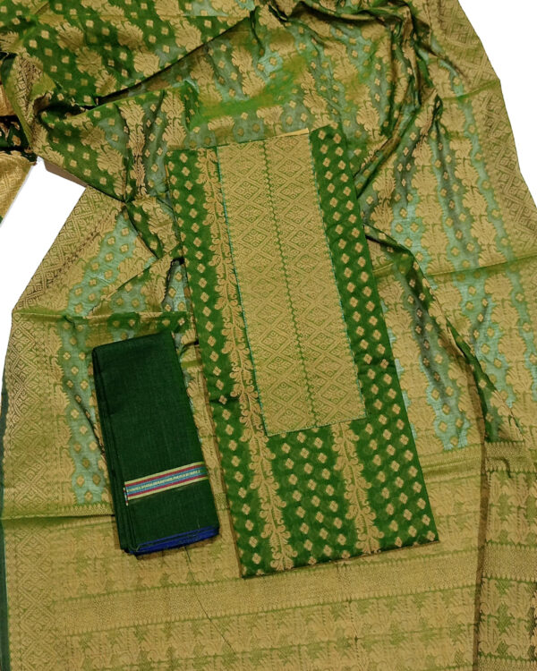 সুতি ক্যাজুয়াল থ্রি পিস (আনস্টিচ) - Image 6